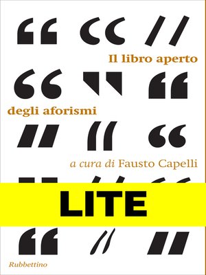 cover image of Il libro aperto degli aforismi--LITE
